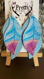 Feather Leather Earrings