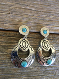 Miss Aztec Turquoise Earrings