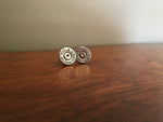 9mm LUGER Silver earrings