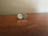 9mm LUGER Silver earrings