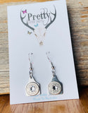 .38 special Cattle Tag Earrings